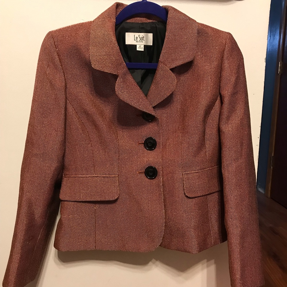 Red and Black Shimmer-Like Blazer